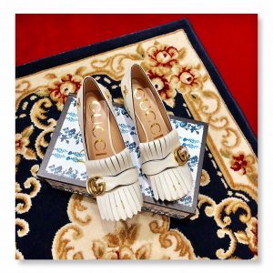 Gucci Embroidered leather mid-heel pump - Image 7