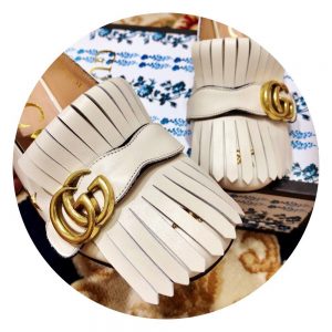 Gucci Embroidered leather mid-heel pump - Image 4