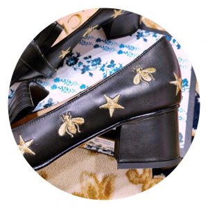 Gucci Embroidered leather mid-heel pump - Image 3