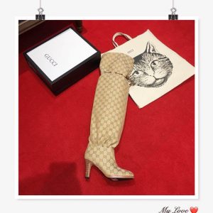 Gucci canvas over-the-knee boots - Image 7