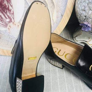 Gucci Jordaan Leather Loafers - Image 3