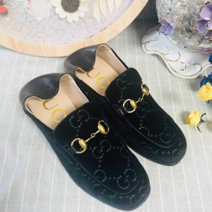 Gucci Jordaan Velvet Loafers - Image 8