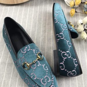 Gucci Jordaan Velvet Loafers - Image 7