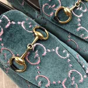 Gucci Jordaan Velvet Loafers - Image 6