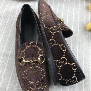 Gucci Jordaan Velvet Loafers - Image 6
