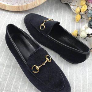 Gucci Jordaan Velvet Loafers - Image 8