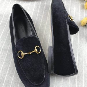 Gucci Jordaan Velvet Loafers - Image 6