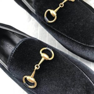 Gucci Jordaan Velvet Loafers - Image 5
