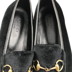 Gucci Jordaan Velvet Loafers - Image 4