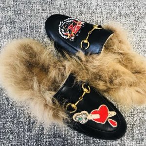 Gucci Princetown Leather Slippers - Image 8