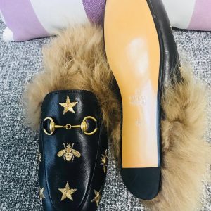 Gucci Princetown Leather Slippers - Image 3