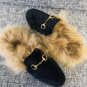 Gucci Princetown Velvet Slippers - Image 7