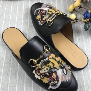 Gucci Princetown Leather Slippers - Image 9