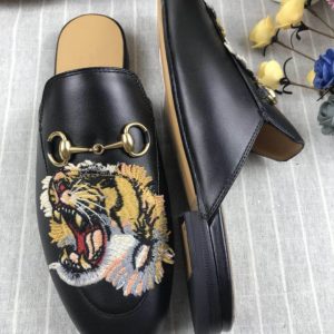 Gucci Princetown Leather Slippers - Image 7