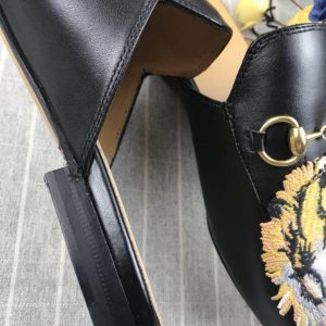 Gucci Princetown Leather Slippers - Image 4