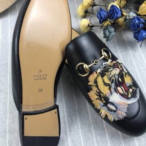 Gucci Princetown Leather Slippers - Image 3
