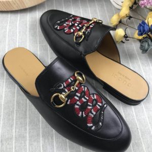 Gucci Princetown Leather Slippers - Image 9