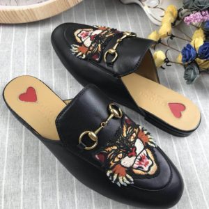 Gucci Princetown Leather Slippers - Image 9