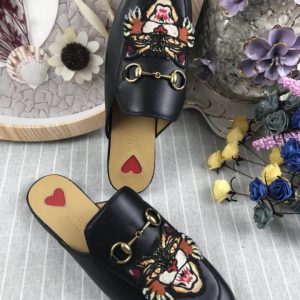 Gucci Princetown Leather Slippers - Image 8