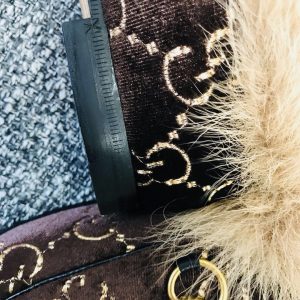 Gucci Princetown Velvet Slippers - Image 4