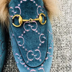 Gucci Princetown Velvet Slippers - Image 6