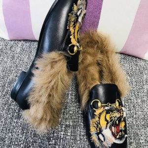 Gucci Princetown Leather Slippers - Image 8