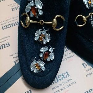 Gucci Jordaan Velvet Loafers - Image 6