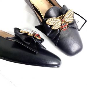 Gucci Leather Ballet Flat with Bow - Image 6