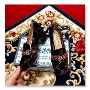 Gucci Velvet Pumps Heel:4.5cm - Image 8