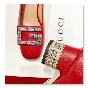 Gucci Pumps with Crystal - Image 4