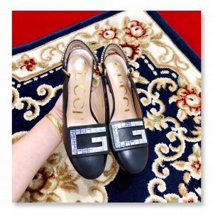 Gucci Slingback Pumps With Crystal - Image 8