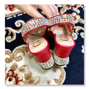 Gucci Slingback Pumps With Crystal - Image 7