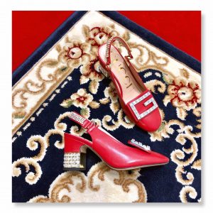 Gucci Slingback Pumps With Crystal - Image 4