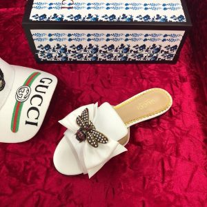 Gucci Leather Slider with Bow - Image 8