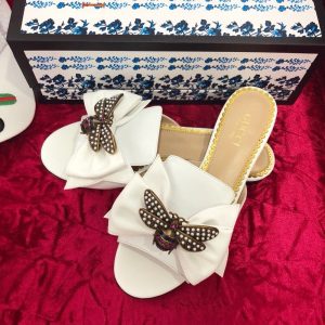 Gucci Leather Slider with Bow - Image 6