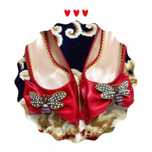 Gucci Leather Pumps with Bow - Image 3