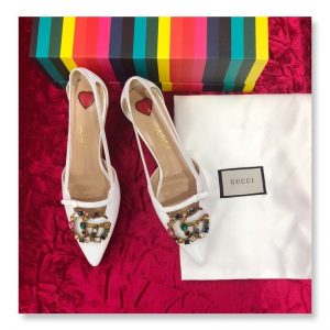 Gucci Pumps with Crystal - Image 4