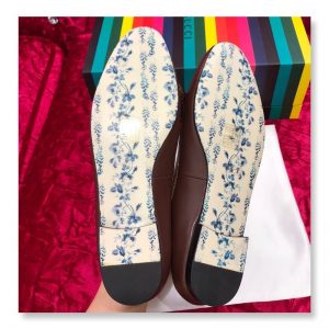 Gucci Leather Ballet Flat with Snakeskin Bow - Image 3