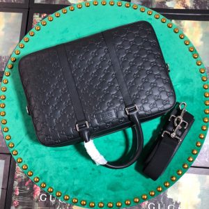 Gucci Signature Leather Briefcase - Image 3