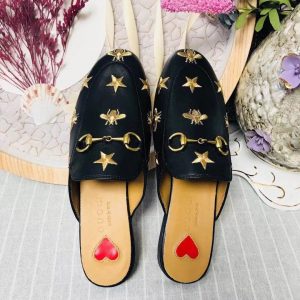 Gucci Princetown Leather Slippers - Image 9