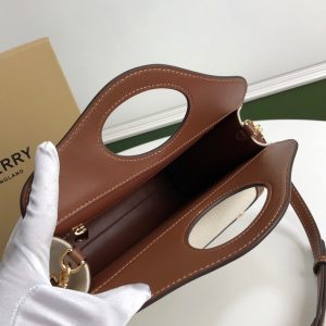 Burberry Two-tone Canvas and Leather Pocket Bag - Image 5