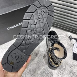CHANEL SHORT BIKER BOOTS BLACK 1082715 - Image 8