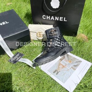 CHANEL PURE LOVE VELCRO ANKLE BOOTS BLACK G39391 - Image 3