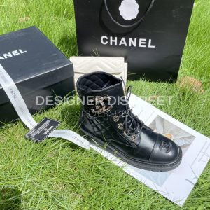 CHANEL PURE LOVE VELCRO ANKLE BOOTS BLACK G39391 - Image 4