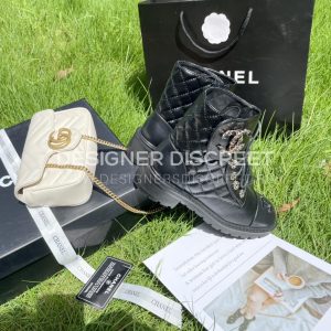 CHANEL PURE LOVE VELCRO ANKLE BOOTS BLACK G39391 - Image 8