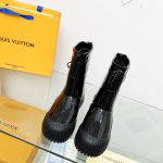 LOUIS VUITTON RUBY FLAT HALF BOOT BLACK 1AALZS