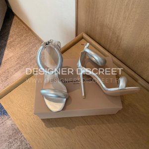 GIANVITO ROSSI BIJOUX NAPPA SANDAL SILVER G61635 - Image 3