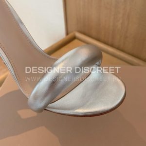 GIANVITO ROSSI BIJOUX NAPPA SANDAL SILVER G61635 - Image 6