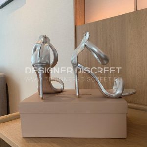 GIANVITO ROSSI BIJOUX NAPPA SANDAL SILVER G61635 - Image 7