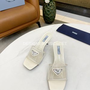 PRADA PLEXIGLAS AND PATENT LEATHER SANDALS OFF WHITE 1XX644 - Image 4